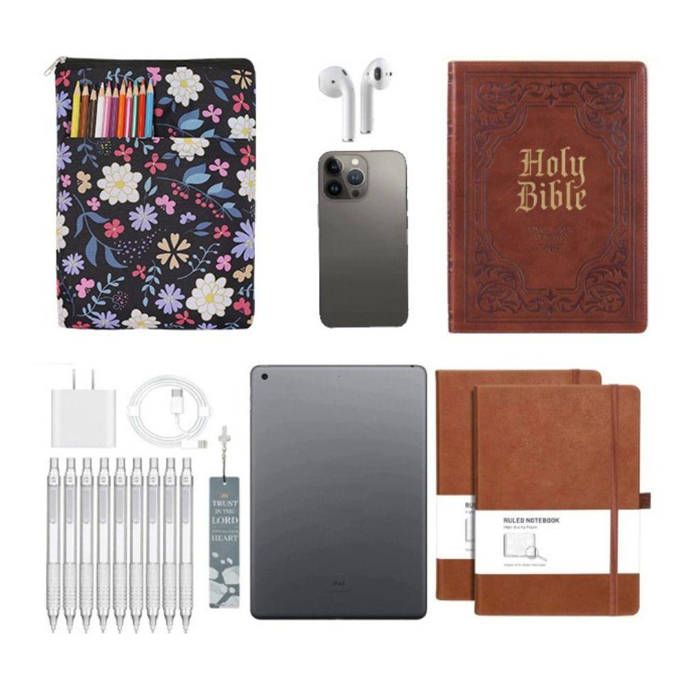 New Portable Bible Cover Zipper Multi-functional Bible Carrying Case Stylish Handbag Outdoor Office Accessories
