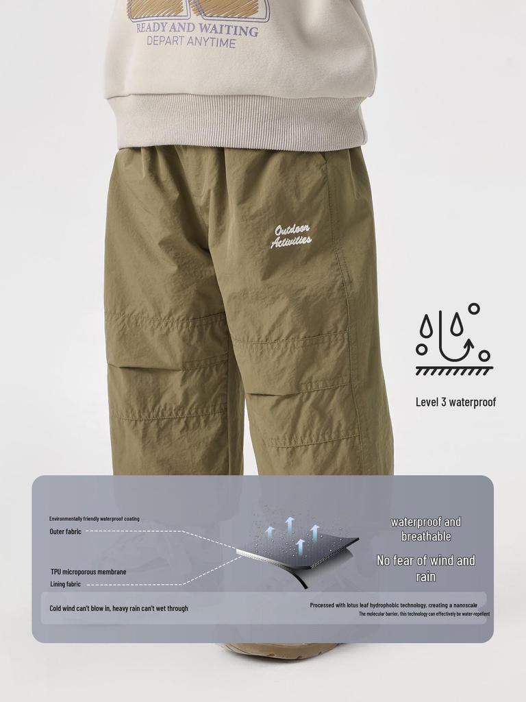 Right European Boys' Fleece-Lined Winter Cotton Pants for Kids