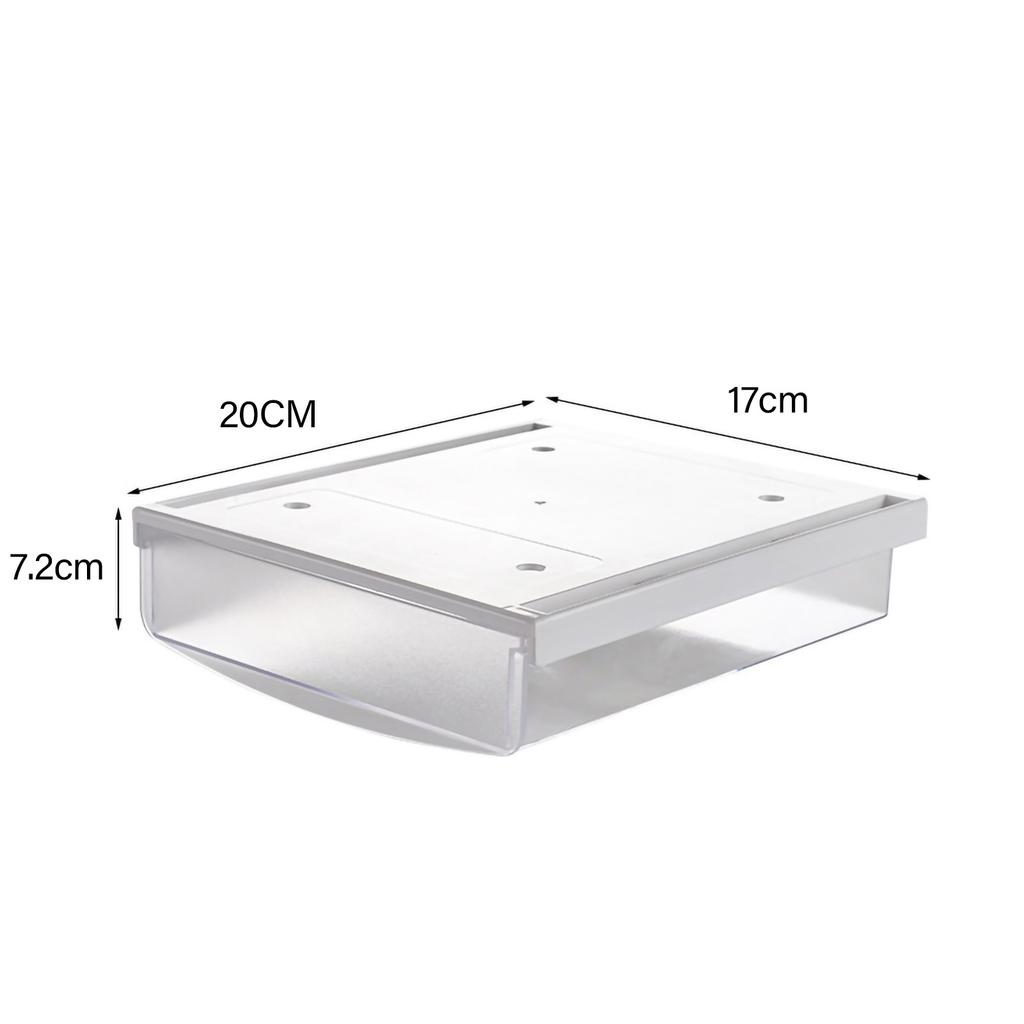 Under Desk Storage Box No Punching Storage ABS PS Small Hidden Drawer For Dormitory