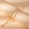 Light Luxury High-End Stainless Steel Diamond-Encrusted Bracelet, Moon Sun Love Geometry Does Not Fade Jewelry Women