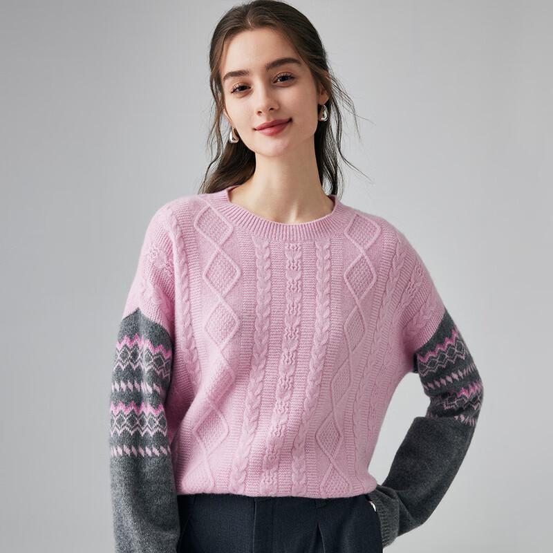 

Palo Women s Retro Striped Jacquard Cashmere Sweater L 165/105