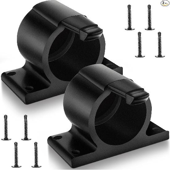 2 Pcs 7-Way Round Trailer Plug Holder Harness Plug Protector 7 Pin Trailer Cover
