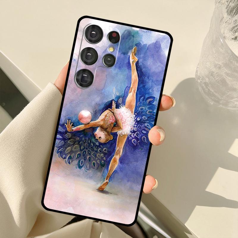 

Чехол с масляной живописью для гимнастики для Samsung Galaxy S22 S21 Ultra Note 20 S8 S9 S10 Note 10 Plus S20 FE S21 FE Note 20 Ultra