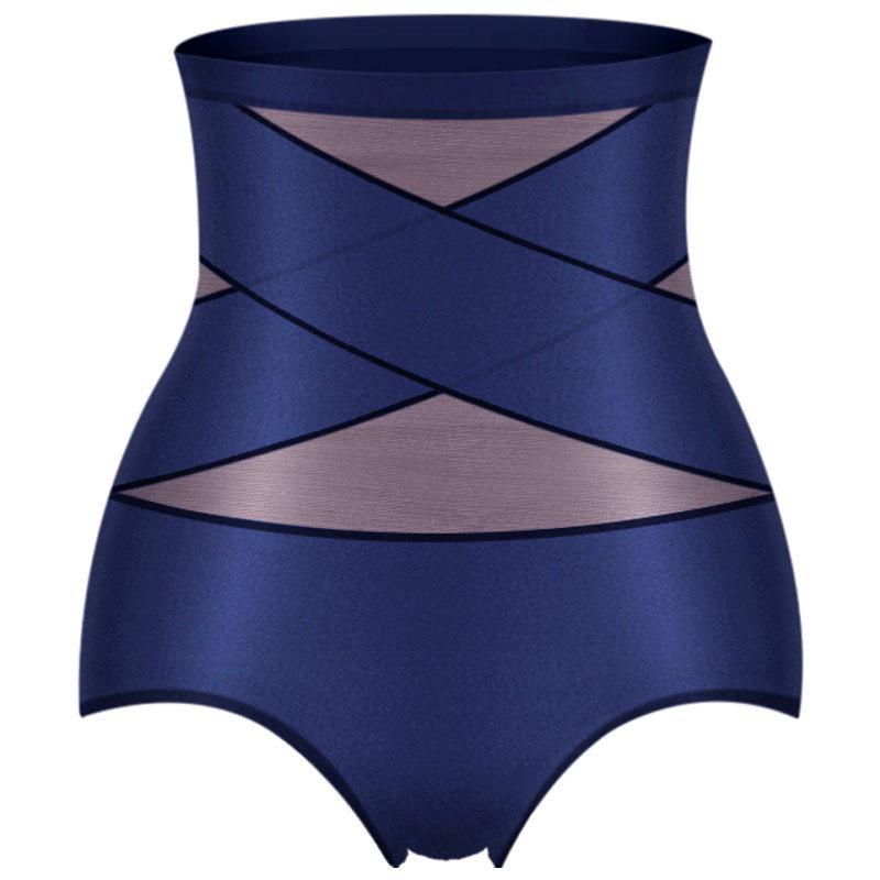 High-Waisted Body Sculpting Tummy Control Shapewear with Cross Bandage Design