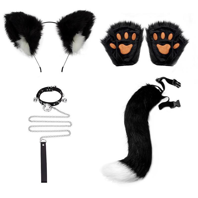 Cat Ear Bell Headband & Hairpin Set - Festive Headdress