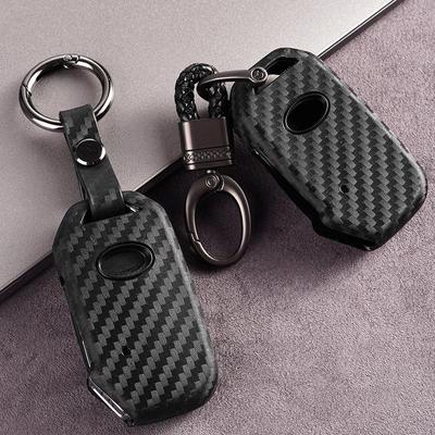 Carbon Fiber Remote Control Protective Cover for Kia Smart Run Key - Suitable for Telluride, Stinger, Forte, and K5.