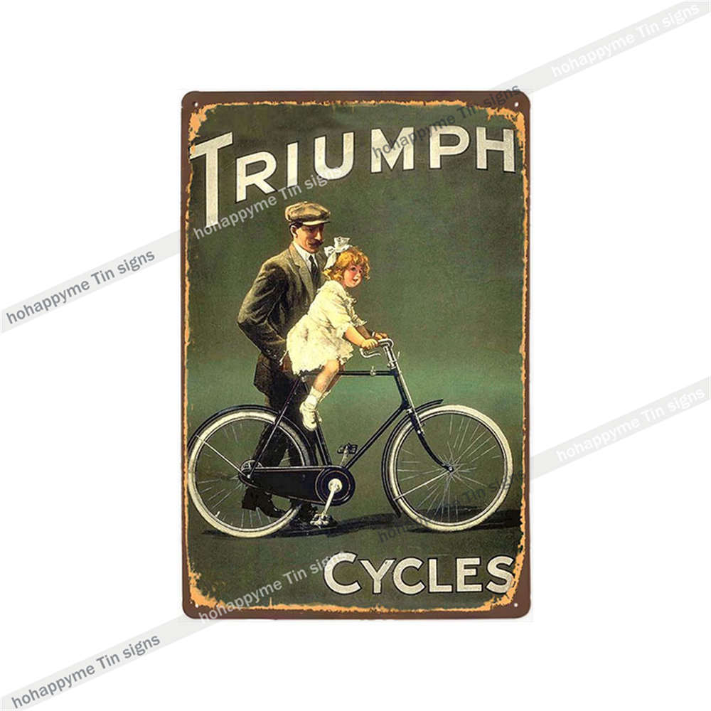 Fahrrad fahren Schilder Blech Metall Retro Plakette Dekoration Fahrradladen Bar Pub Club Café Vintage Wandkunst Eisenmalerei Poster 20x30cm