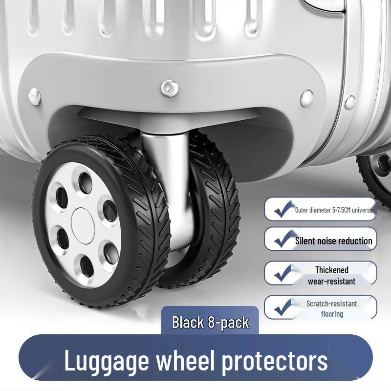 Silicone Silent Luggage Wheel Cover - Universal Replacement Accessory