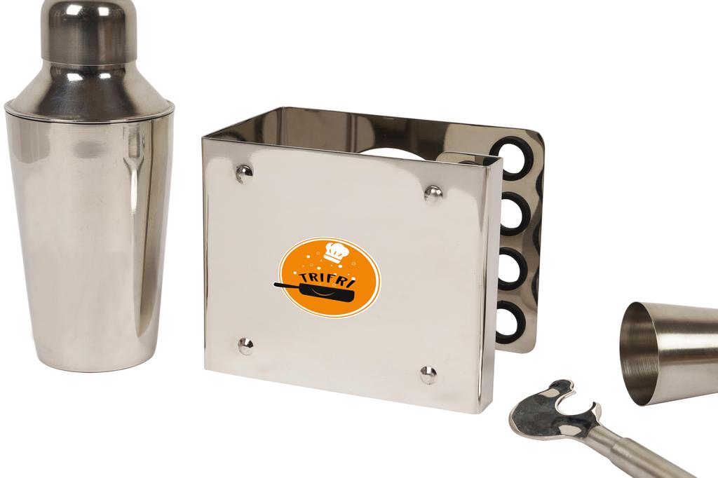 Trifri Bar Set Tools Cocktail Shaker Bartender Kit W/ Stand 5,Piece Stainless Steel Bar Sets For The Home Bartender’s Drink Mixer Equipment Kit