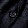 Women's Slim Cotton Tweed Suit Jacket with Floral Pattern and Lapel Design