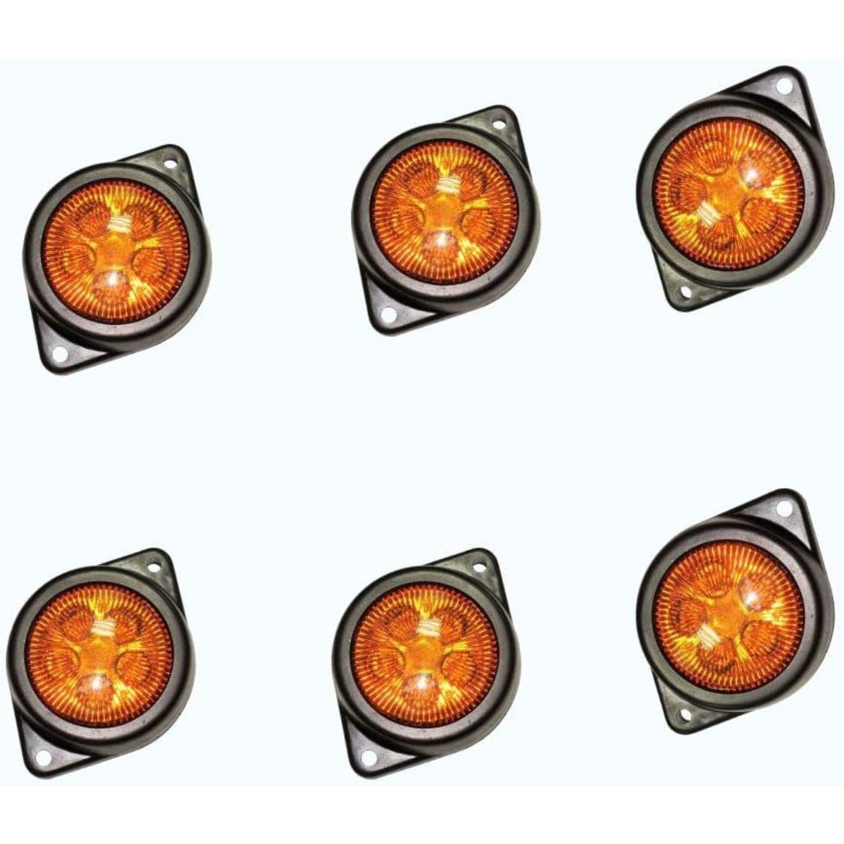 

APSMOTIV Светодиодные габаритные огни 24В для грузовиков, прицепов, автобусов и универсальные, цвет янтарный, упаковка 6 шт. янтарь