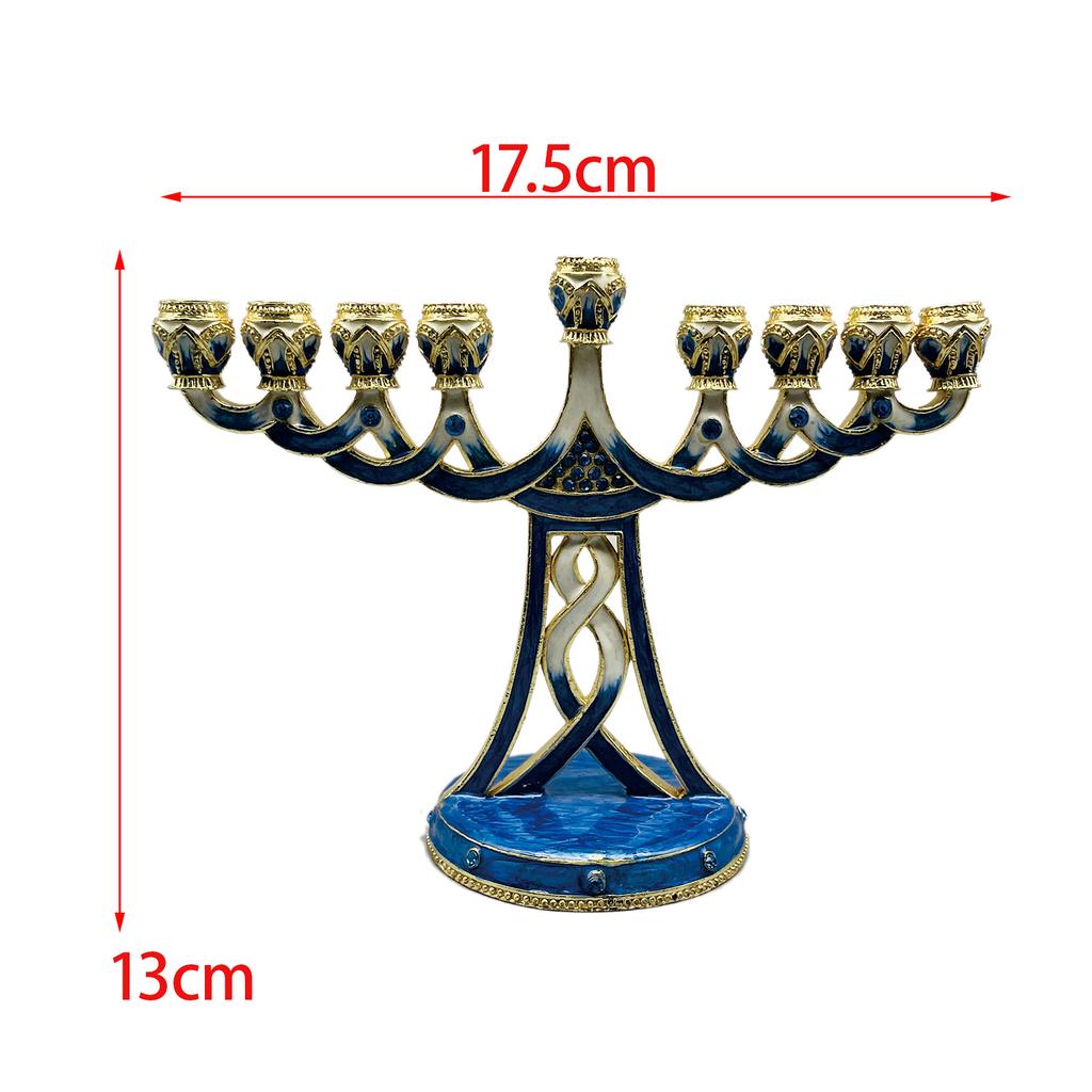 9 Branch Candle Holder 9 Head Candlestick Stand for for Hanukkah Menorah Candelabrum Christmas Party Wedding Celebration Decor