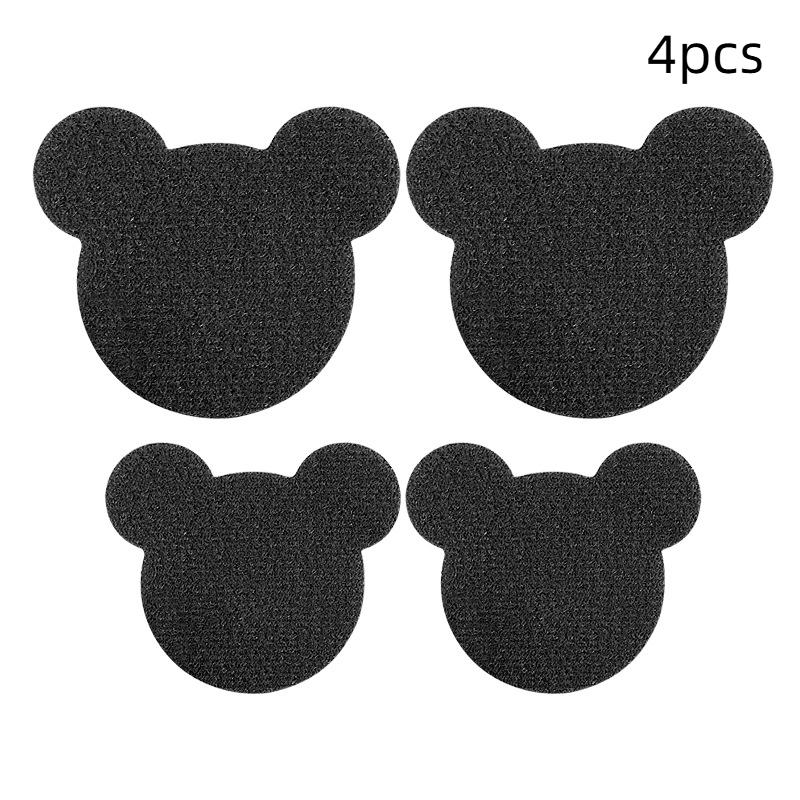 

4 шт. Дышащие накладки для обуви – Клейкие протекторы для пяток для спортивной обуви и кроссовок, Уход за ногами и восстановление чёрный