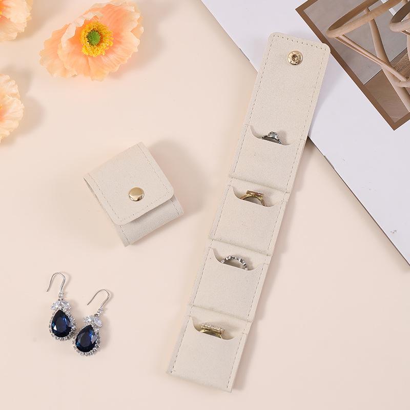 4 Fächer Schmuckaufbewahrungstasche Tragbare Mini-Schmucktasche Ohrringe Halskette Ring Organizer Tasche Reise Schmuckaufbewahrungskoffer
