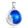 Starry Navy Ball Pregnancy Bola Necklace with Moon