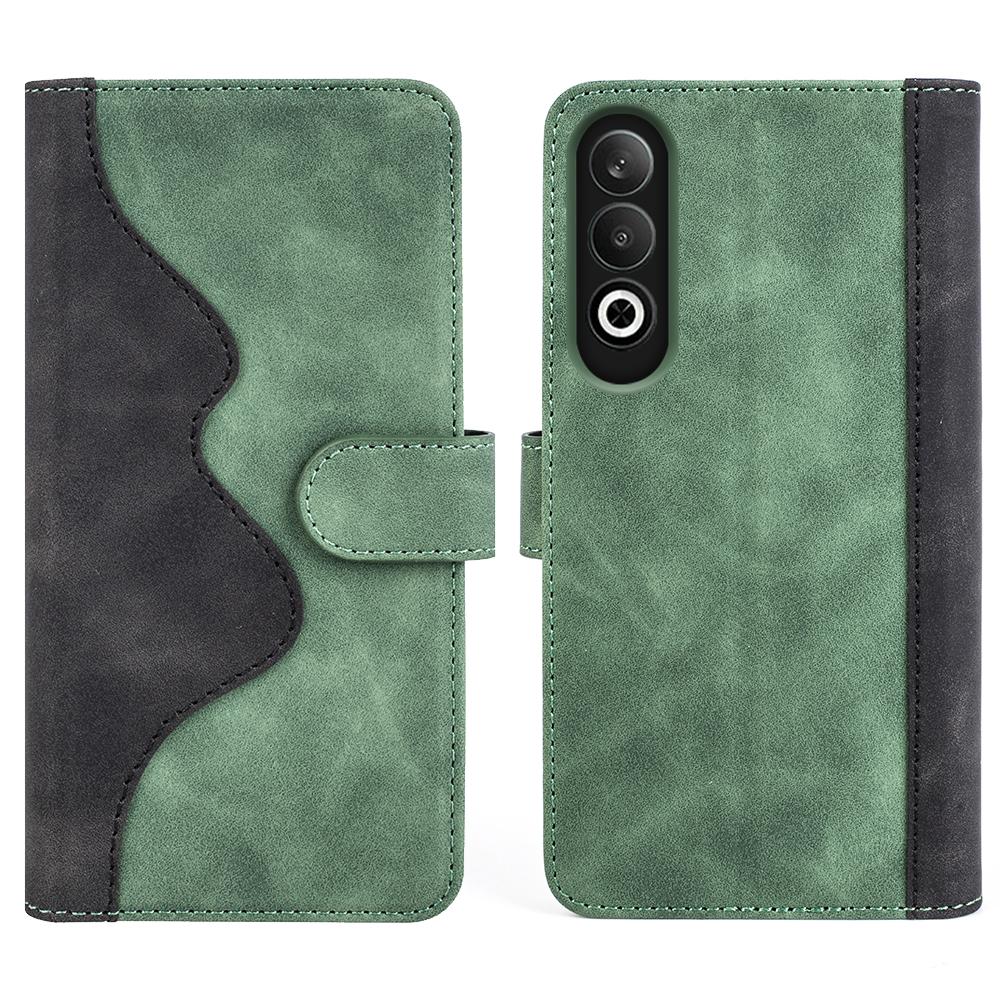 For OnePlus Nord CE4 5G/Oppo K12 Case Wallet Two-Color Splicing Leather Phone Cover