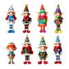 8/16/24Pcs Vintage Christmas Wooden Pendants Fantasy Christmas Tree Ornaments  Christmas party