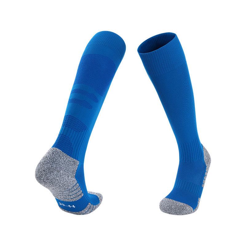 Cross-Border Mid-Calf Non-Slip Football Training Socks for Adults and Children, Thickened Towel Bottom.