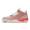 Baskets Air Jordan 3 Retro Rose Rouille Femme Voile Blanc Cramoisi CK9246-600