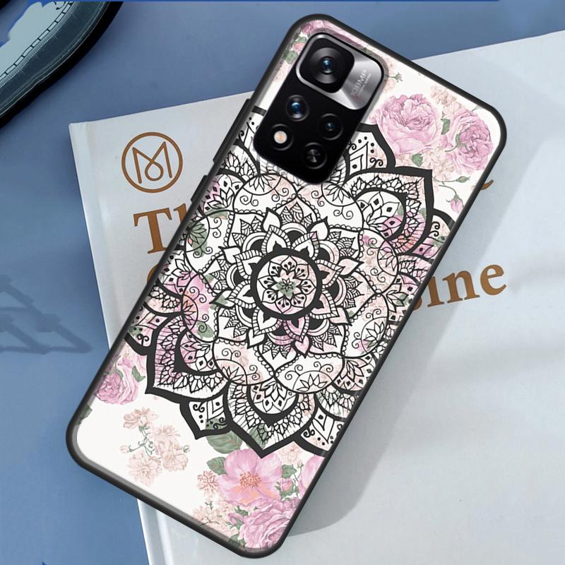Flowers Mandala Floral Case For Xiaomi Redmi Note 14 13 11 9 10 12 Pro 9S 10S 11S 12S Redmi 10C 12C 13C 14C Cover