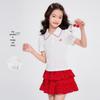Yuan Yuan Princess Girls' Summer Embroidered Polo T-Shirt