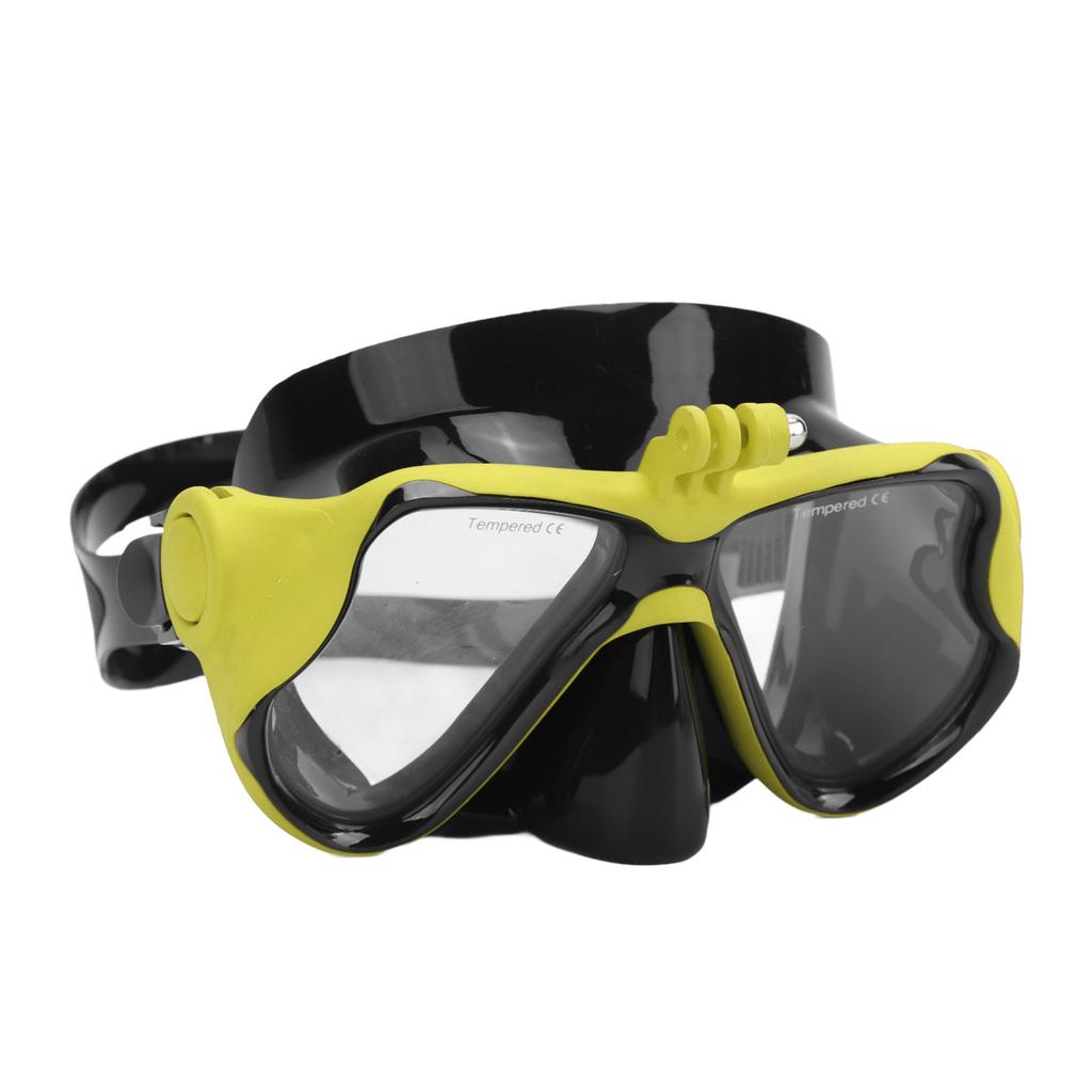 Action Camera Diving Goggles Professional Prevents Fog Tempered Lens Diving Face Cover with Mount