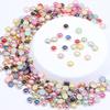 Yousheng 100Pcs Metal Rhinestone Nail Beads Handcraft Half Round DIY Nail Beads Beauty Glitter Decoration Head Clip DIY Supplies