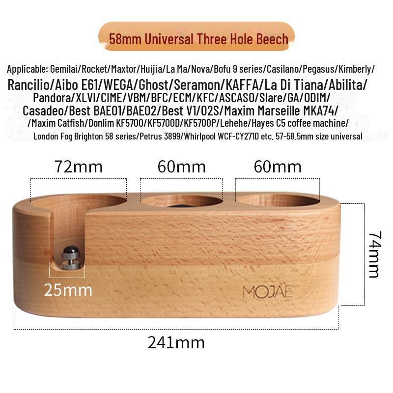 MOJAE Walnut Coffee Machine Handle Holder and Tamper Mat Set