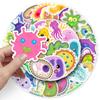 50 Microbial Graffiti Stickers: Cute Cartoon Decor for Journals, Water Bottles, and Phone Cases