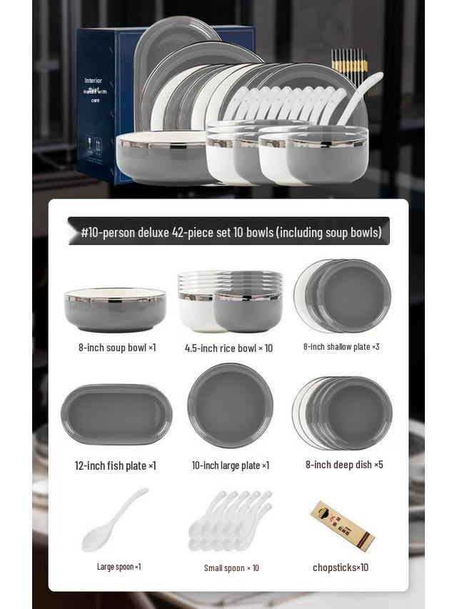 Mordelanka High-Temperature Underglaze Ceramic Dinnerware Set