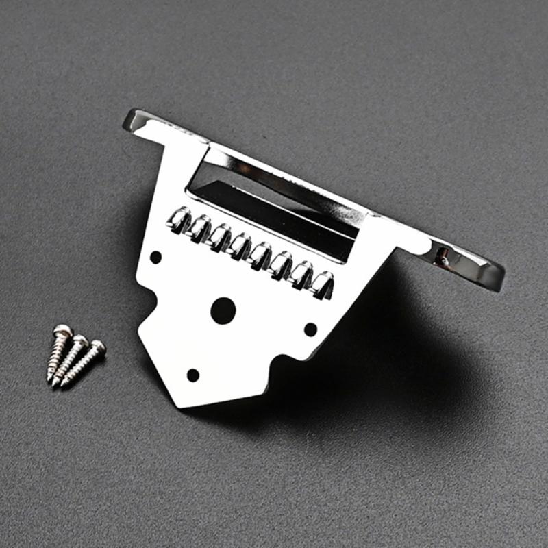 3.1x1.8inch Metal Mandolin Tailpiece Replacement Kit for 8 Strings Mandolins with Four Preinstalled Mounting Screw Holes