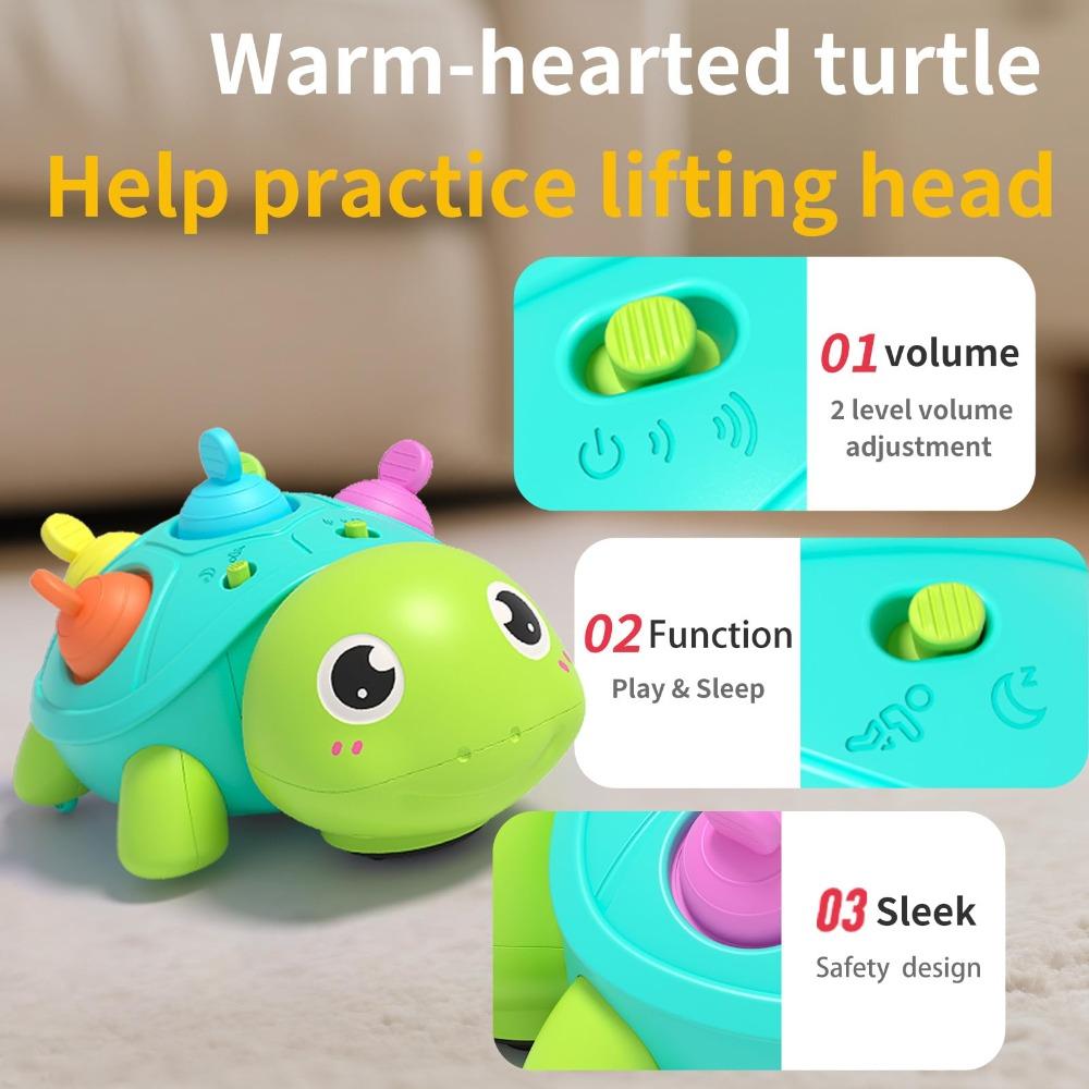 Musical Crawling Baby Crawling Toys Montessori Musical Turtle Toy Turtle Baby Toys  For 0-18 Month