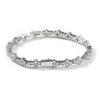 Fashion Bangle Hip Hop 6mm Iced CZ 5A Zircon 18K Gold Plated Rhodium Plated Clustered Cross Flower Tennis Chain Link Unisex Gift