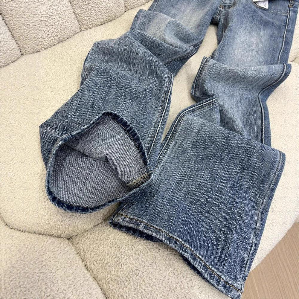 Micro Flare Jeans Women Low Waist Loose Casual Versatile Lazy Slack Sense of Drape Drag Ground Pants Trousers Jeans for Women Long Denim Pants