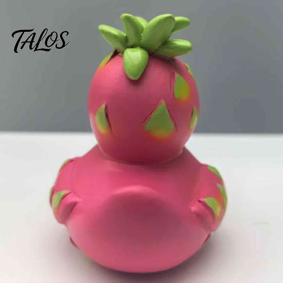 Nature Inspired Room Decor Whimsical Watermelon & Dragon Fruit Duck Figurine, Funny Resin Statue, Cute Animal Collectibles Desk for Home Office