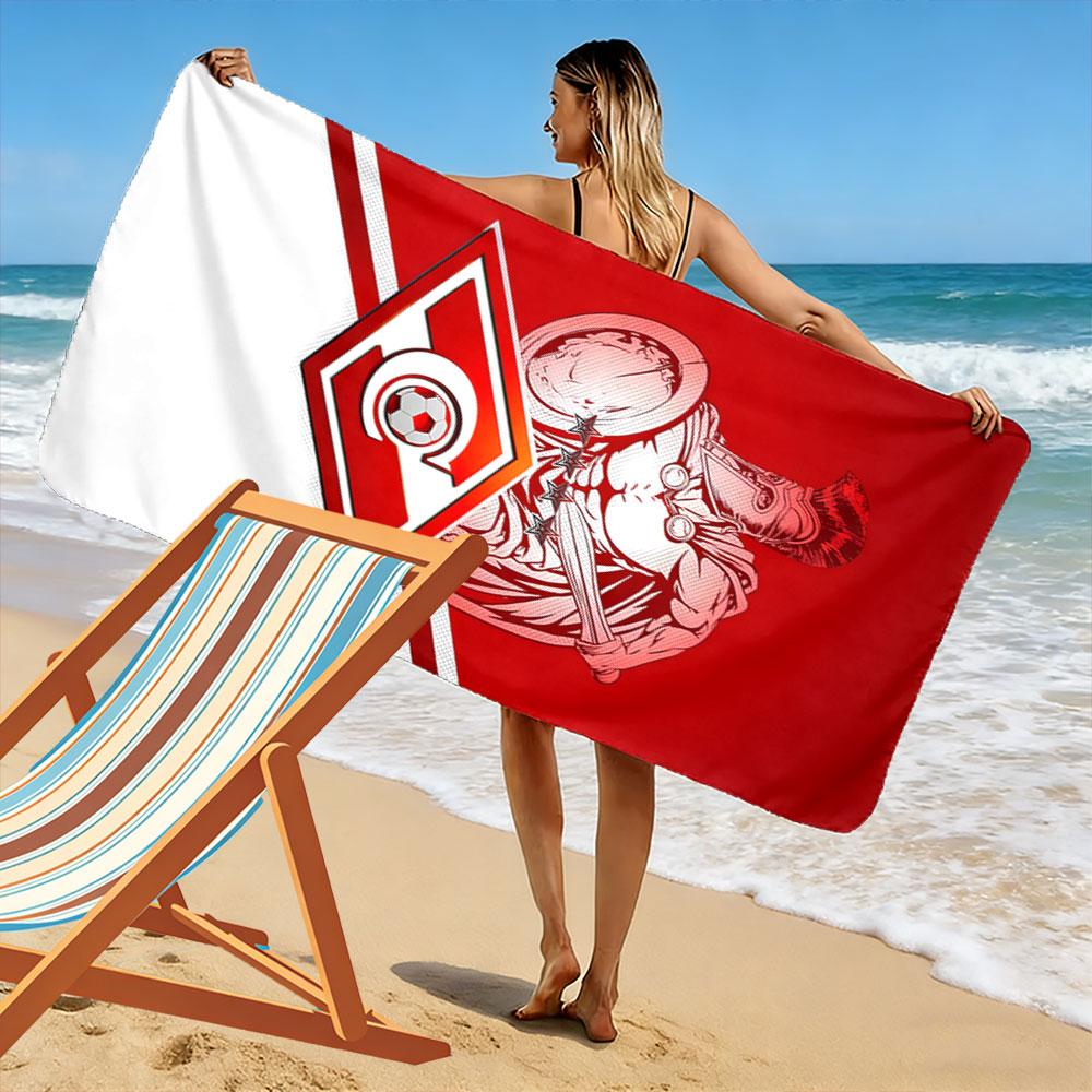 "Spartan Warrior with Shield Design" Patterned beach towel quick dry perfect for travel outdoor sports jogging the beach and swimming