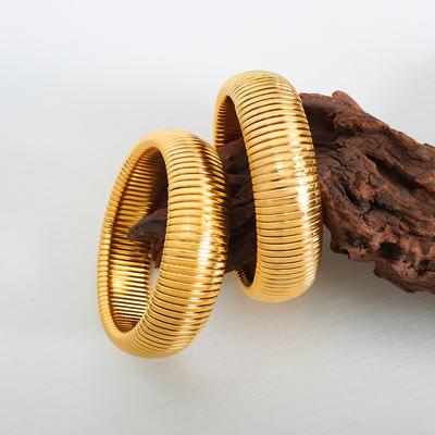 Stainless Steel Thick Bracelets Bangle For Women Men Hip-Hop Rock Style Unisex Men's Women's Wide Hand Bracelet Couples Jewelry