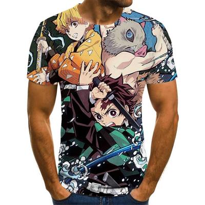 Demon Slayer Anime Imprimare 3D Tricou de modă pentru bărbați Benzi desenate Kimetsu No Yaiba Topuri Tricou distractiv pentru copii Vară bărbați