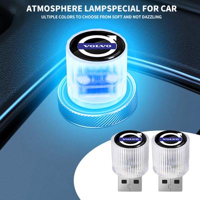 Lumière de voiture USB LED Ambiance Auto Lumière d'ambiance nocturne Néon Lampe d'intérieur Pour XC90 XC60 C30 T6 S60 C70 XC40 V40 XC70 V70 V60
