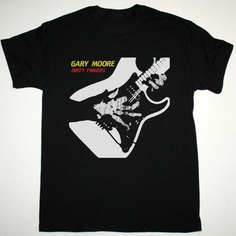 Vtg GARY MOORE DIRTY FINGERS Cotton Black Unisex Shirt TR644 XL