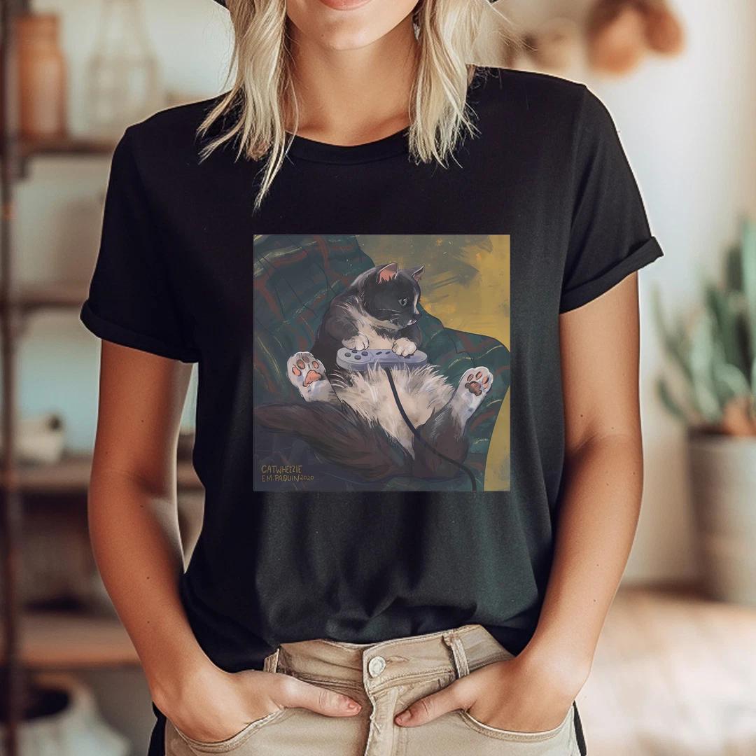 Gamer Cat T-Shirt 4XL