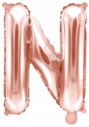 Foil Balloon Letter "N", 35Cm, Rose Gold 1pc