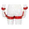 BDSM PU Leather Waist To Wrist Restraint Harness Set Adjustable Bondage Belt with Cuffs Slave Role Play Adult Sex Toy for Women