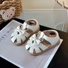Fashion 2025 Children Fashion Sandals for Girls Summer New Korean Style Bowtie Soft Bottom Anti-slippery Versatile Baby Walk Beach Shoes