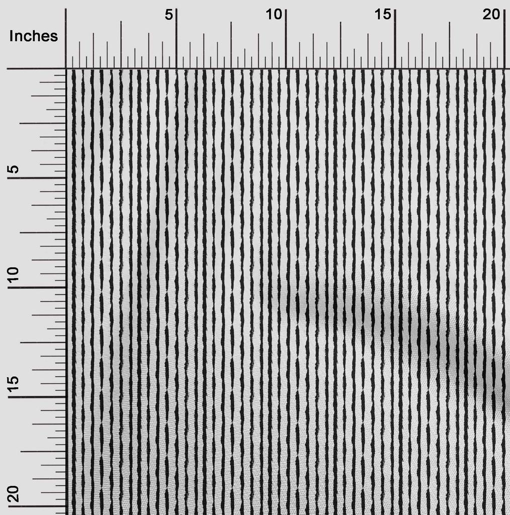 oneOone Cotton Cambric White Fabric Stripes Sewing Craft Projects Fabric Prints By Yard 42 Inch