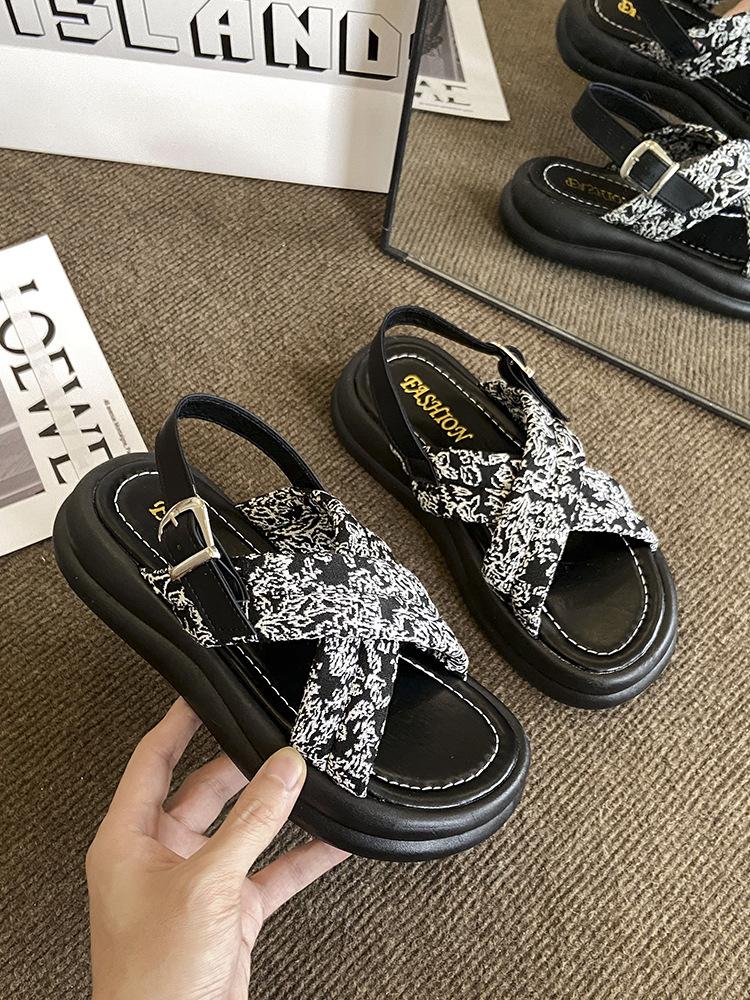 Plateausandalen Damen neu Sommer Oberbekleidung beliebt Damen Sport Römische Damenschuhe Sommer mit Röcken