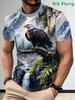 Fashion 3D Eagle Print T Shirt for Men Animal Graphic T-Shirt Casual Loose Round Neck Short Sleeve Tops Summer Men's Clothing