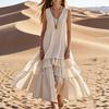 New In Spring and Summer , Amazon Independent Station Cross-border Cotton and Linen Women's Loose Big Skirt Sleeveless Dress