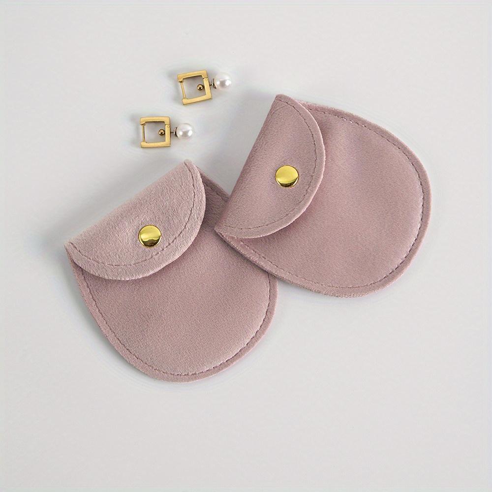 Portable Bracelet Necklace Bag Wedding Party Gift Shock-proof Press Button Velvet Design Jewelry Box Earrings Ring Bag