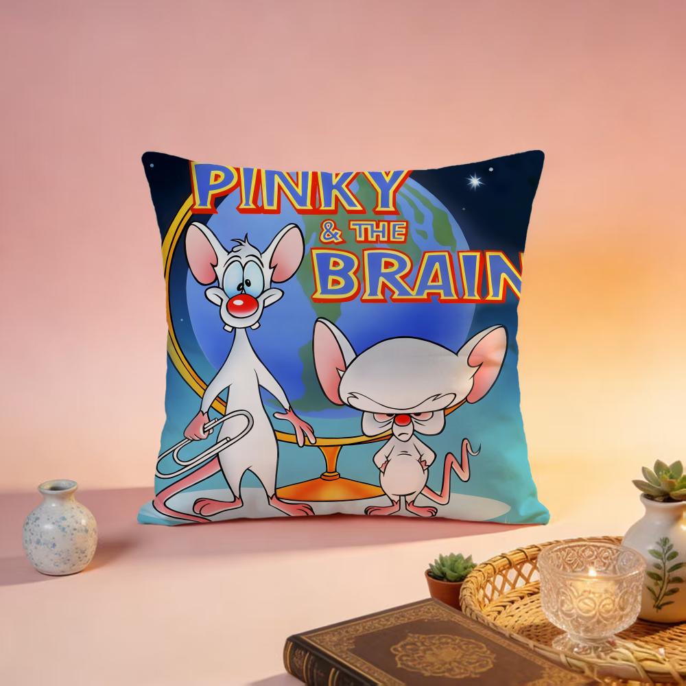 Fashion PPinky and the Brainful Cushion Cover Premium SkinFriendly Pillow Case MultiPurpose for Home Office Travel
